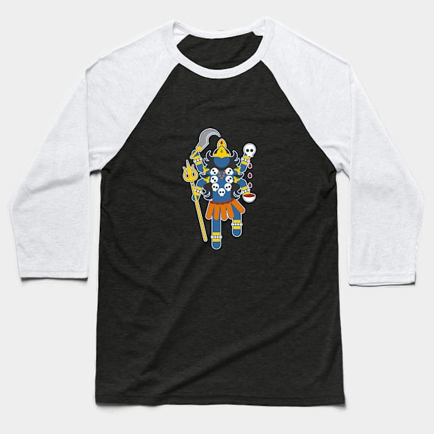 Simple Gods - Kali Baseball T-Shirt by DoctorDestructoDome